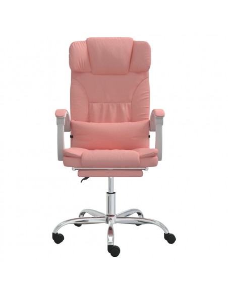 Poltrona da Ufficio Reclinabile Rosa in Similpelle