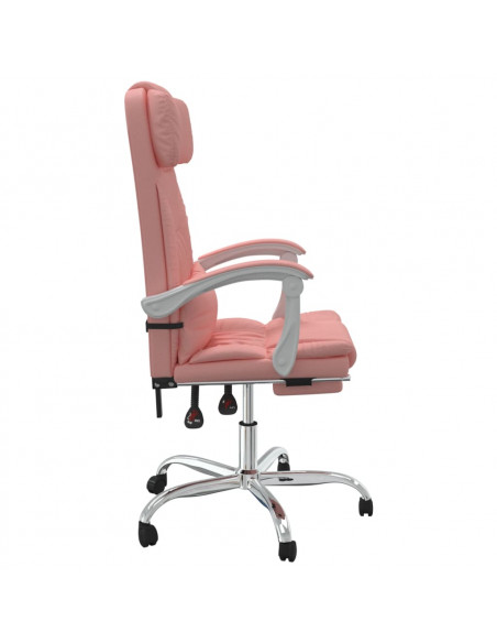 Poltrona da Ufficio Reclinabile Rosa in Similpelle
