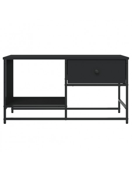 Tavolino da Salotto Nero 85,5x51x45 cm in Legno Multistrato