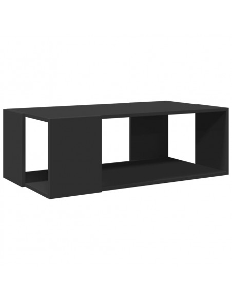 Tavolino da Salotto Nero 89,5x48x30 cm in Legno Multistrato