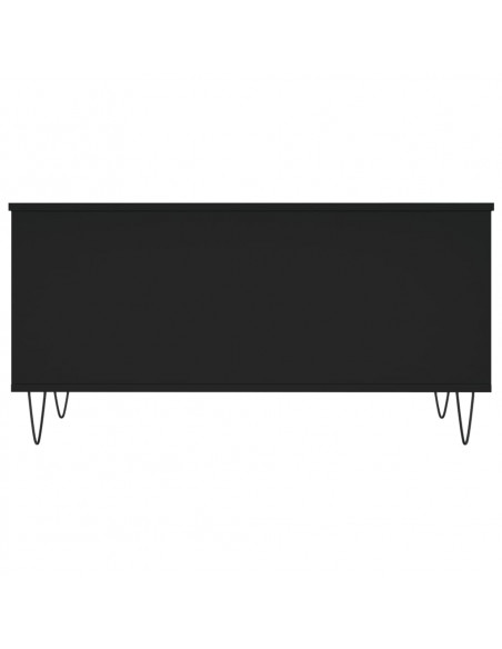 Tavolino da Salotto Nero 90x44,5x45 cm in Legno Multistrato