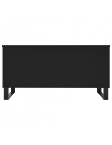 Tavolino da Salotto Nero 90x44,5x45 cm in Legno Multistrato