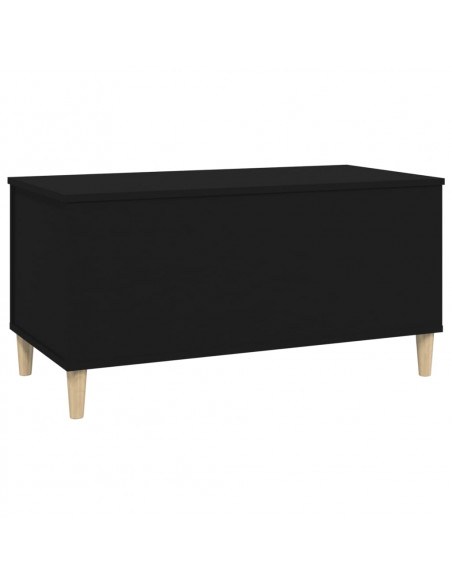 Tavolino da Salotto Nero 90x44,5x45 cm in Legno Multistrato