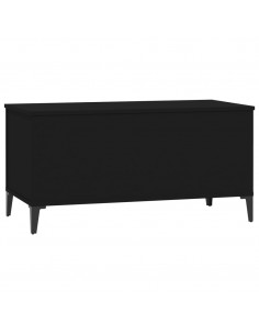Tavolino da Salotto Nero 90x44,5x45 cm in Legno Multistrato