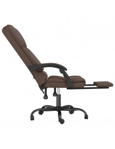 Poltrona da Ufficio Massaggiante Reclinabile marrone Similpelle 2