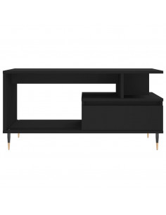 Tavolino da Salotto Nero 90x49x45 cm in Legno Multistrato