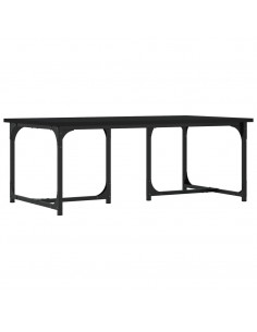 Tavolino da Salotto Nero 90x50x35 cm in Legno Multistrato