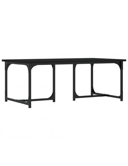 Tavolino da Salotto Nero 90x50x35 cm in Legno Multistrato