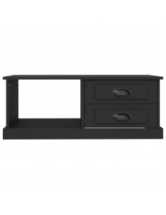 Tavolino da Salotto Nero 90x50x35 cm in Legno Multistrato