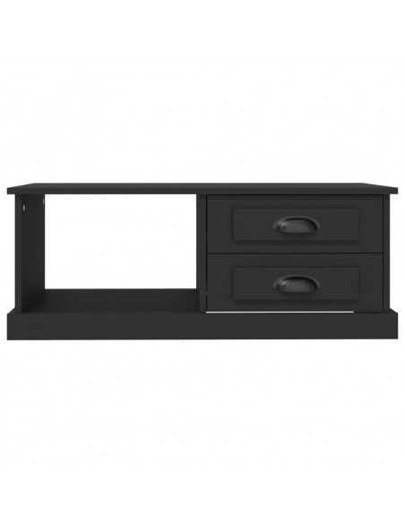 Tavolino da Salotto Nero 90x50x35 cm in Legno Multistrato
