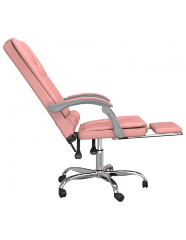 Poltrona da Ufficio Massaggiante Reclinabile rosa in Similpelle