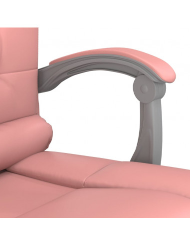 Poltrona da Ufficio Massaggiante Reclinabile rosa in Similpelle
