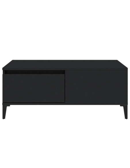 Tavolino da Salotto Nero 90x50x36,5 cm in Legno Multistrato