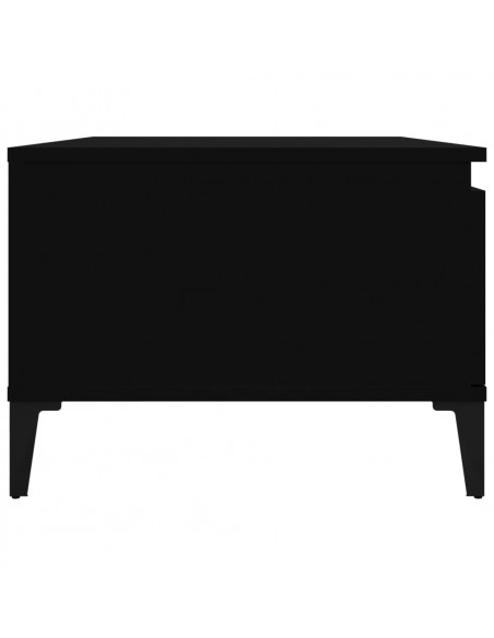 Tavolino da Salotto Nero 90x50x36,5 cm in Legno Multistrato