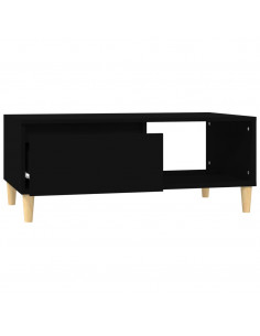 Tavolino da Salotto Nero 90x50x36,5 cm in Legno Multistrato