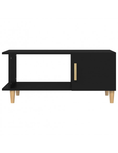 Tavolino da Salotto Nero 90x50x40 cm in Legno Multistrato