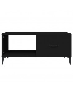 Tavolino da Salotto Nero 90x50x40 cm in Legno Multistrato