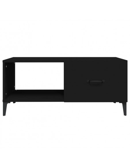 Tavolino da Salotto Nero 90x50x40 cm in Legno Multistrato