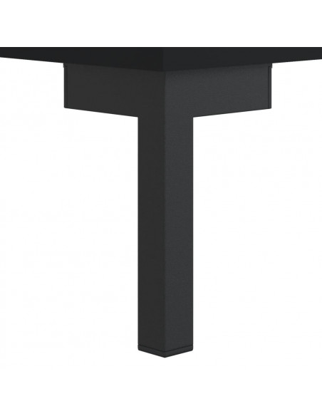 Tavolino da Salotto Nero 90x50x40 cm in Legno Multistrato