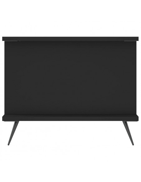 Tavolino da Salotto Nero 90x50x40 cm in Legno Multistrato