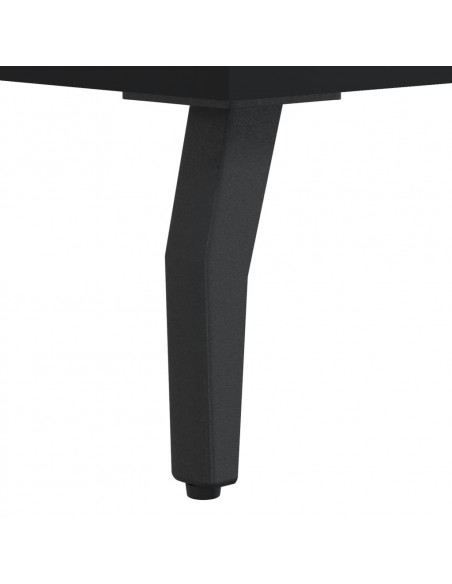 Tavolino da Salotto Nero 90x50x40 cm in Legno Multistrato