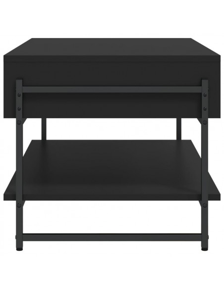 Tavolino da Salotto Nero 90x50x45 cm in Legno Multistrato