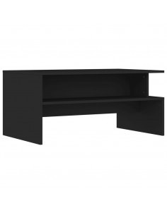 Tavolino da Salotto Nero 90x55x42,5 cm in Legno Multistrato