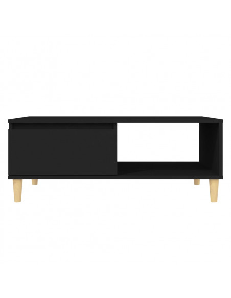 Tavolino da Salotto Nero 90x60x35 cm in Legno Multistrato