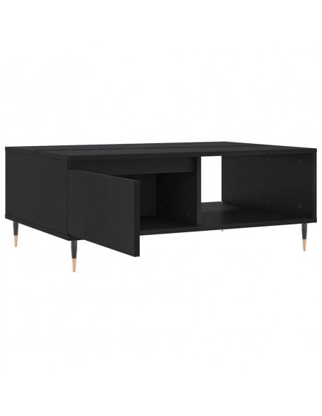 Tavolino da Salotto Nero 90x60x35 cm in Legno Multistrato