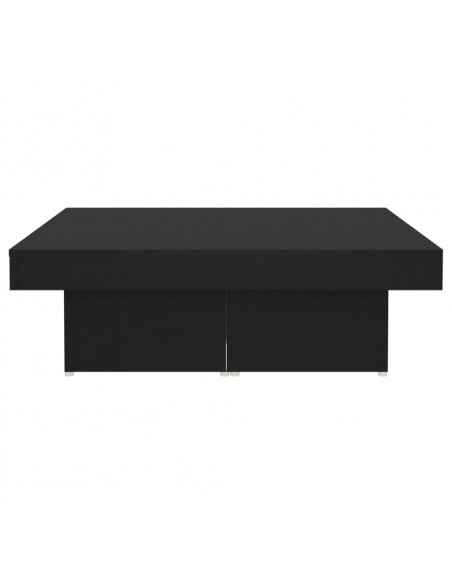 Tavolino da Salotto Nero 90x90x28 cm in Legno Multistrato