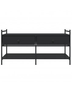 Tavolino da Salotto Nero 99x50x50 cm in Legno Multistrato