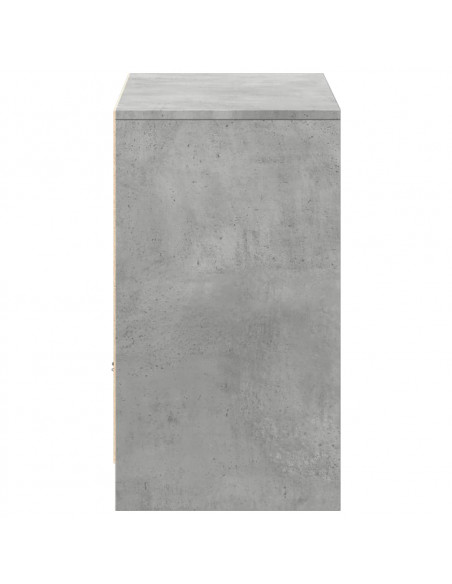 Mobile Porta TV con LED Grigio Cemento 91x34x61 cm Truciolato