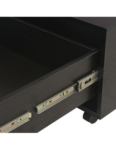 Tavolino da Salotto Nero Lucido 60x60x35 cm Legno Multistrato