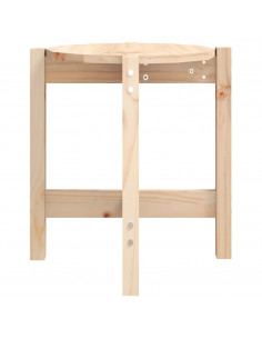 Tavolino da Salotto Ø 42,5x45 cm in Legno Massello di Pino