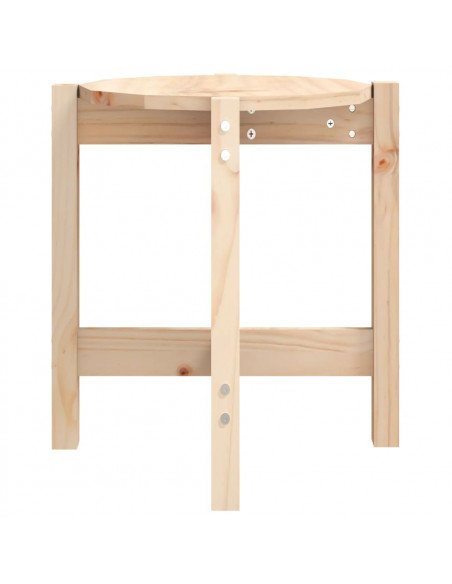 Tavolino da Salotto Ø 42,5x45 cm in Legno Massello di Pino