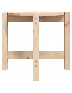 Tavolino da Salotto Ø 52,5x45 cm in Legno Massello di Pino