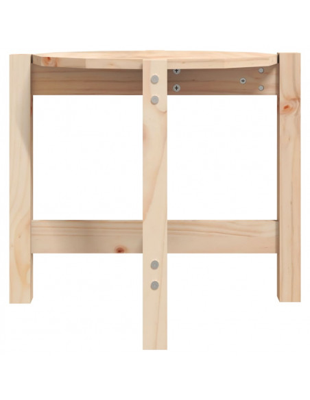 Tavolino da Salotto Ø 52,5x45 cm in Legno Massello di Pino
