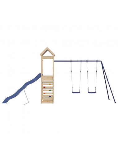 Set da Gioco da Esterno in Legno Massello di Pino