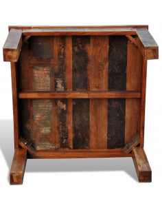 Tavolino da Salotto Quadrato in Legno di Recupero