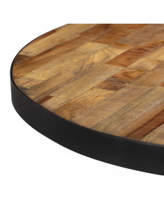 Tavolino da Salotto Rotondo Ø55x40cm Massello Teak di Recupero