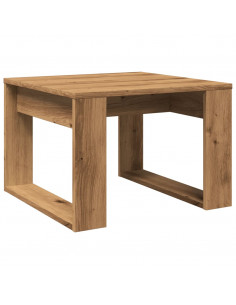 Tavolino da Salotto Rovere Artigianale 50x50x35cm in Truciolato