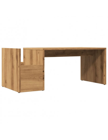 Tavolino da Salotto Rovere Artigianale 90x45x35cm in Truciolato
