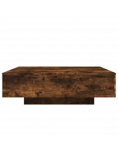 Tavolino da Salotto Rovere Fumo 100x100x31 cm Legno Multistrato