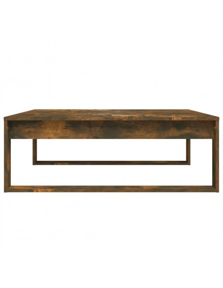 Tavolino da Salotto Rovere Fumo 100x100x35 cm Legno Multistrato