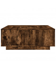 Tavolino da Salotto Rovere Fumo 100x100x40 cm Legno Multistrato