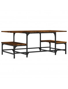 Tavolino da Salotto Rovere Fumo 100x50,5x40cm Legno Multistrato