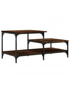 Tavolino da Salotto Rovere Fumo 100x50,5x45cm Legno Multistrato