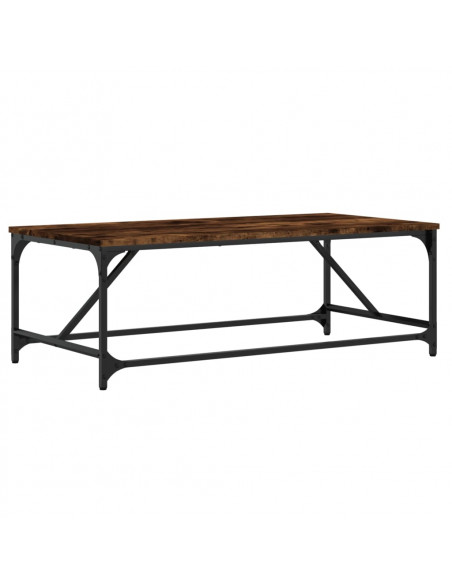 Tavolino da Salotto Rovere Fumo 100x50x35 cm Legno Multistrato