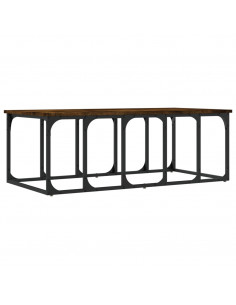 Tavolino da Salotto Rovere Fumo 100x50x35,5cm Legno Multistrato