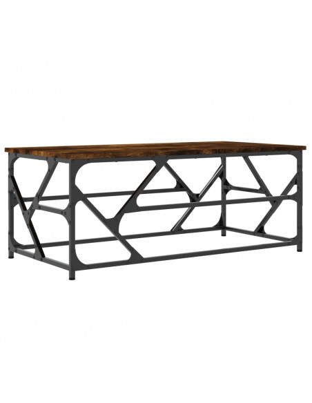 Tavolino da Salotto Rovere Fumo 100x50x40 cm Legno Multistrato